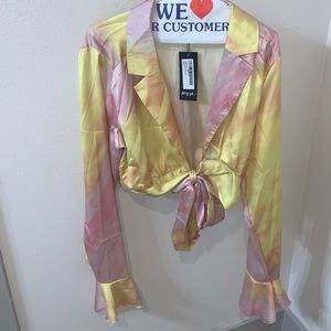 Tie die nasty gal wrap top